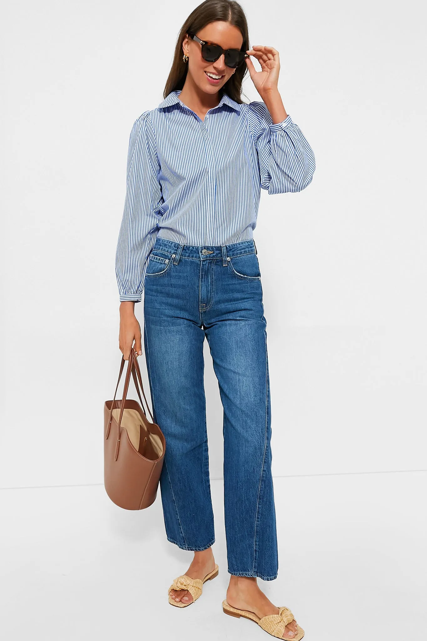 Blue Stripe Palmer Button Down