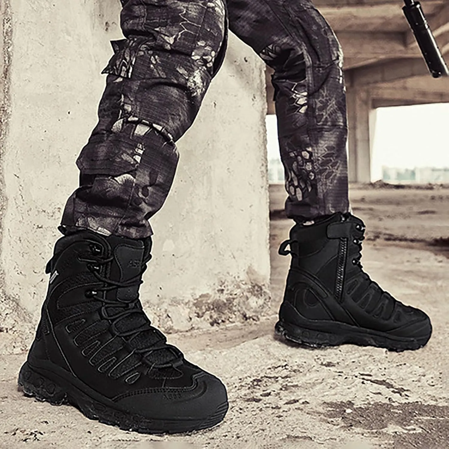 Breathable & Comfortable Sneaker New Mid Top Durable Ankle Boots Men Outdoor Mountaineering Hiking Shoes Camping Riding