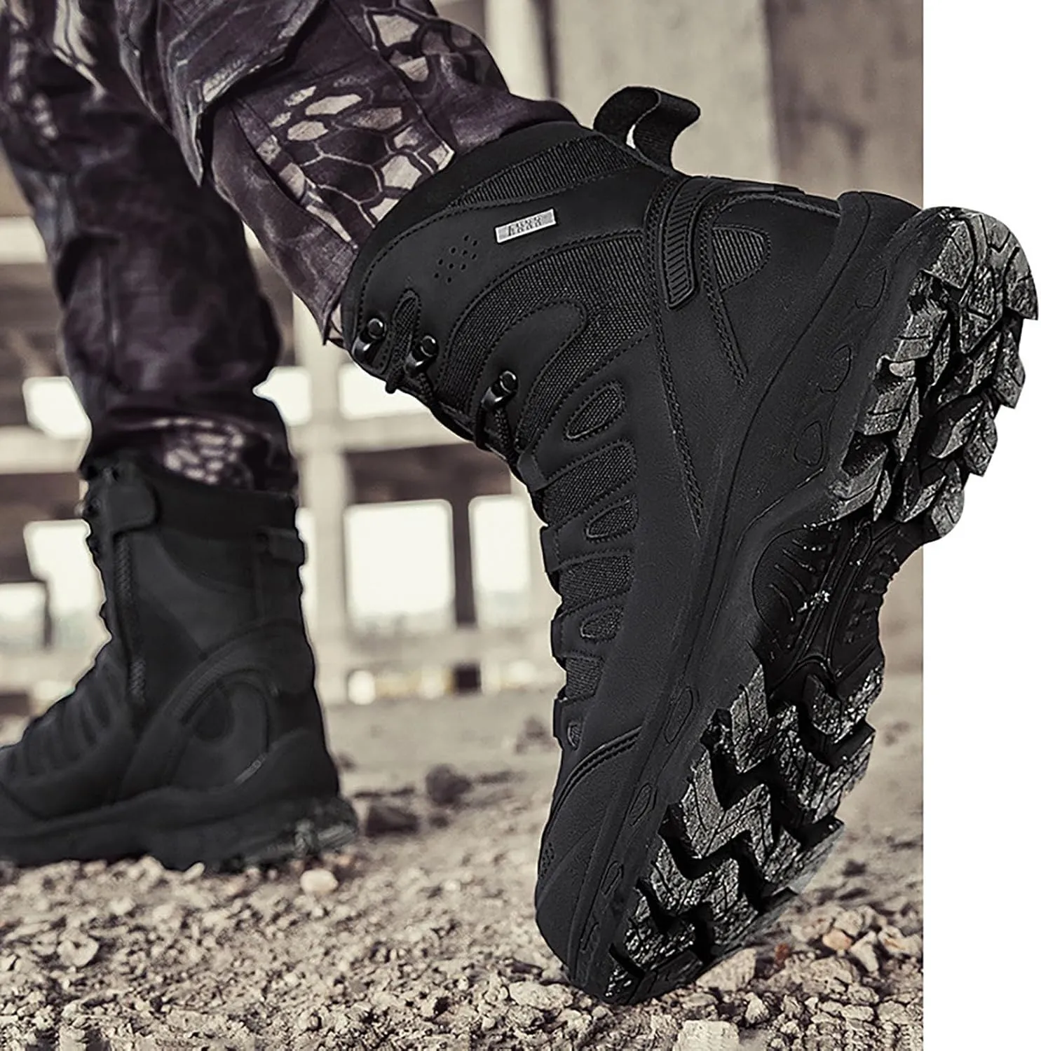 Breathable & Comfortable Sneaker New Mid Top Durable Ankle Boots Men Outdoor Mountaineering Hiking Shoes Camping Riding