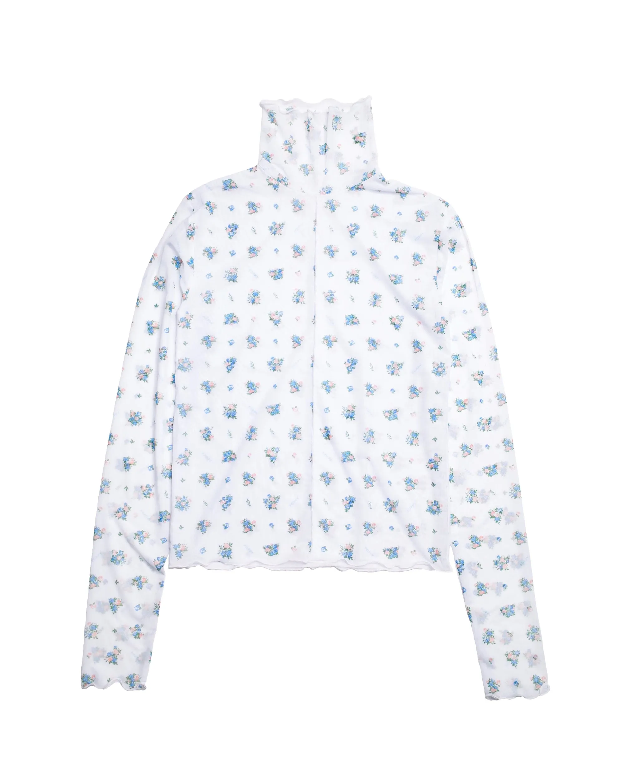 POPPY flower see-through tops (High neck)