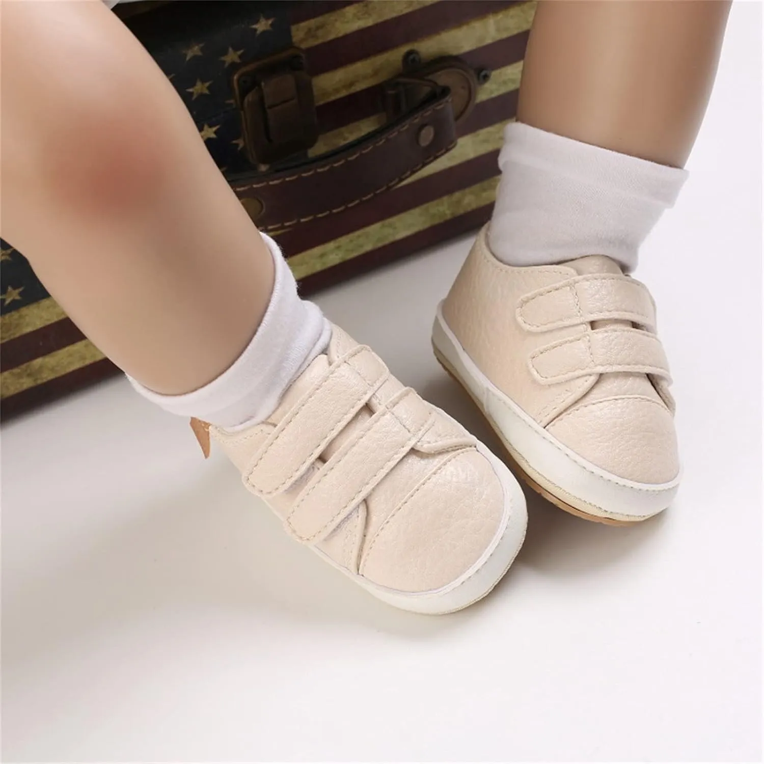 Toddler Baby No Lace Sneakers Sole Chunky No Slip Sport Shoes Outdoor Running Fall Lightweight Sneakers for Boys