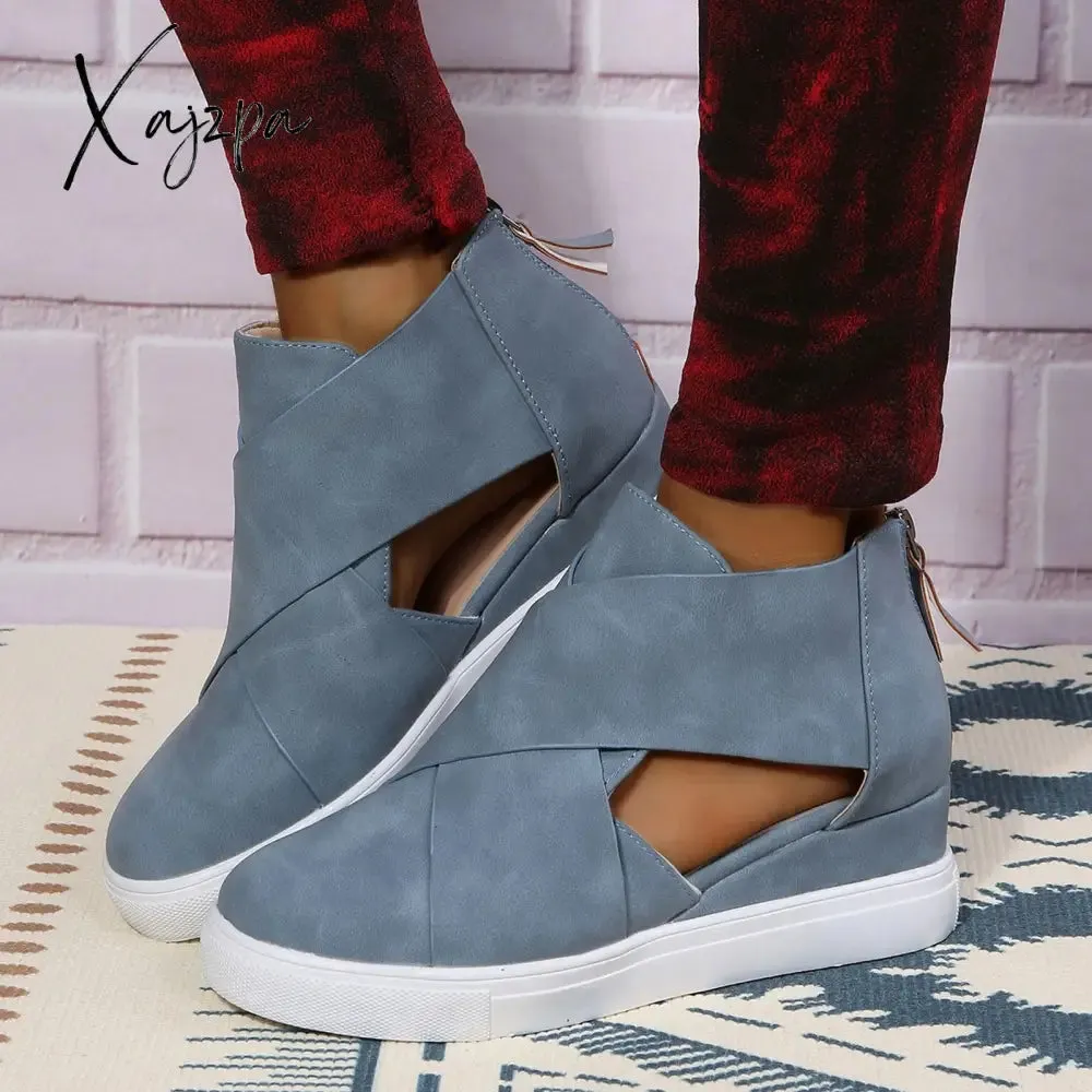 Xajzpa - Women Fashion Stylish Wedge Sneakers